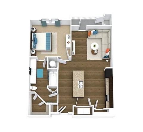 clay floor plan of GreenVue in Richardson, TX
